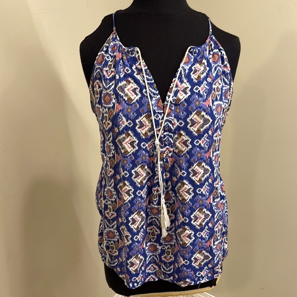 Lucy and Laurel size medium cami, tank top Aztec pattern with embroidery